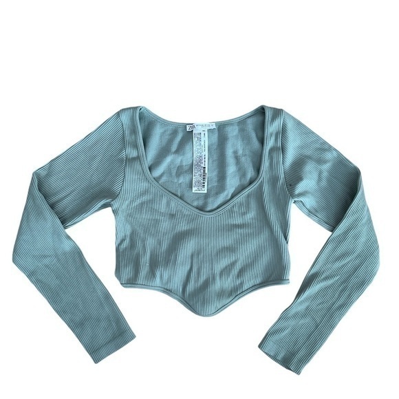 Zara Seemless Corset Love Sleeve Top - Picture 1 of 4
